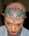 women head tattoo